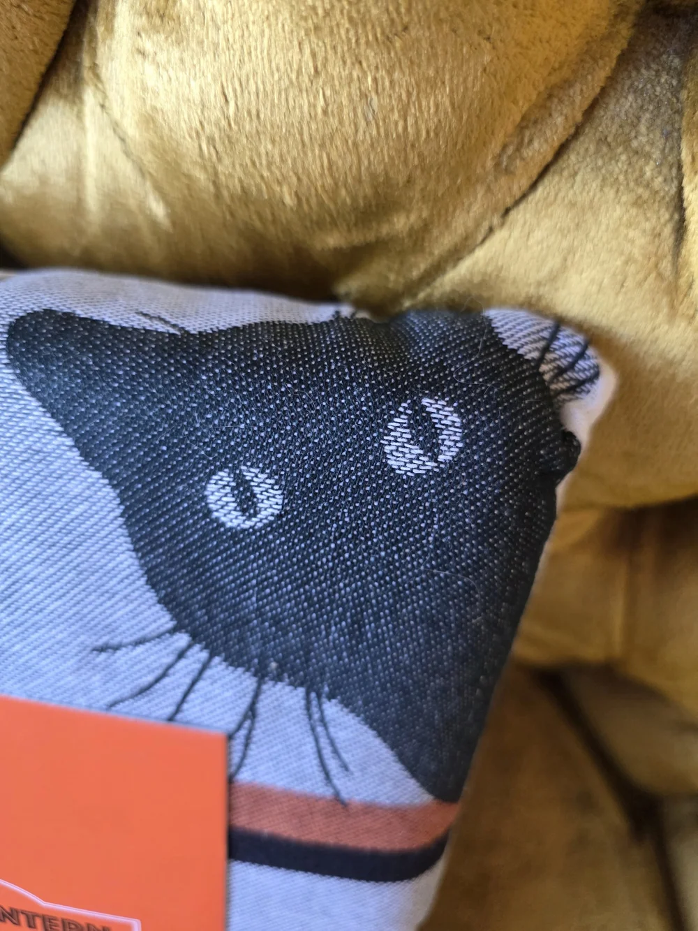 Jack O'Lantern Cotton Tablecloth Black Orange Halloween Plaid Cat Bat Spider Web